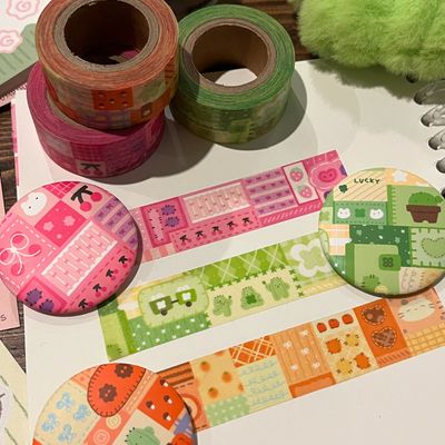 패치워크 핀뱃지 3종