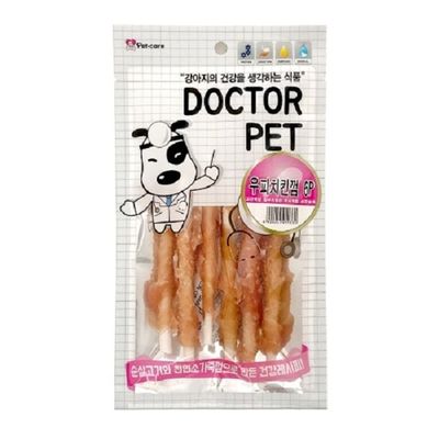 개껌 펫 우피 치킨껌 6P 스틱육포 치석 간식 씹기 치아건강 스트레스 고단백 저칼로리 훈련 특식 생일 보상(WFPA5C5)