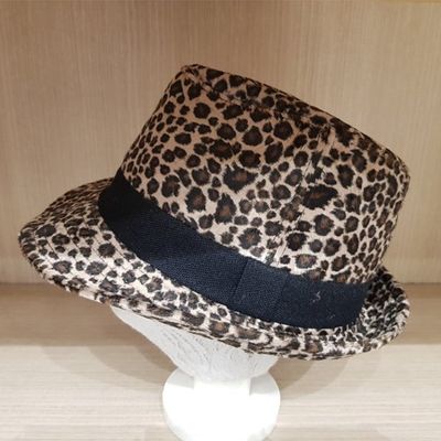 [애슬릿]호피 무늬 페도라  여성 남자 가을 모자