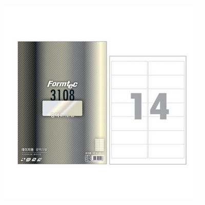 폼텍 라벨지 LB-3108 광택 14칸 100入