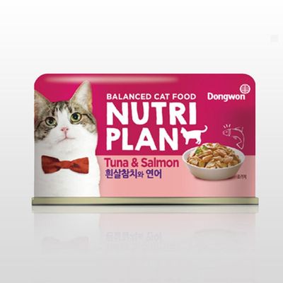 고양이 장건강 캔간식 참치 연어 160g 1P 통조림 영양(WFLSOPI)