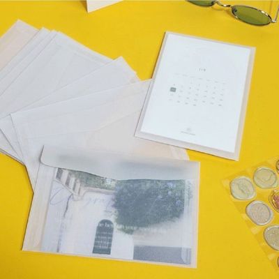 편지지 포장 16cmx11cm 투명지 트레이싱지 봉투 초대장 카드 보관용(WFP8BSS)