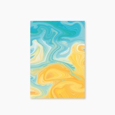 [Marbling Series] Type A - Blue Orange 유선노트