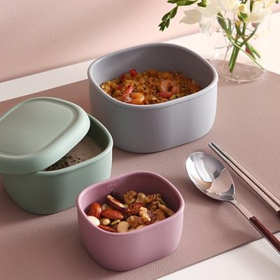 실리콘 밀폐용기 전자레인지 도시락 2개 SET