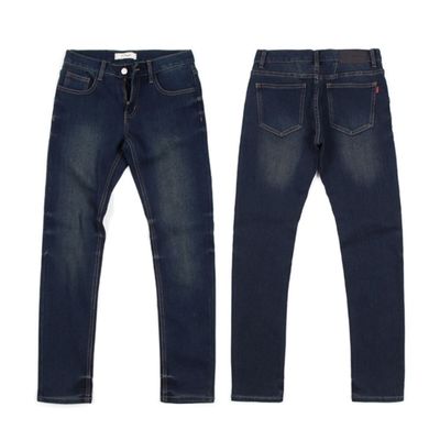 KING 남자청바지 일자핏 기모본딩 청바지(WFDDFEB)