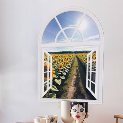 ip679-아치그림액자_풍요를바라는하늘해바라기밭