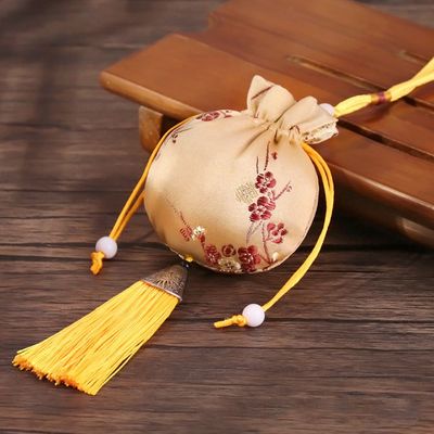 매화 노리개 향낭 복주머니 황금색(WC9A803)
