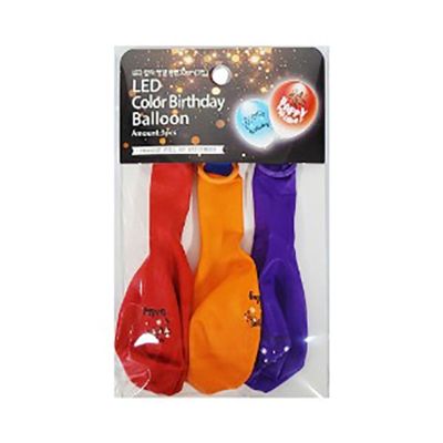 Party Club LED칼라생일풍선(3입)(WFH3W3Q)