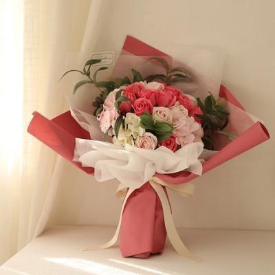 스윗블라썸 20송이 비누수국장미꽃다발 [2color]
