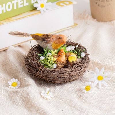 둥지 새 모형(소 10cm)