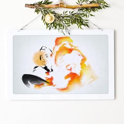 ns059-행잉액자_불의마술사중식요리사(사각가로대형)