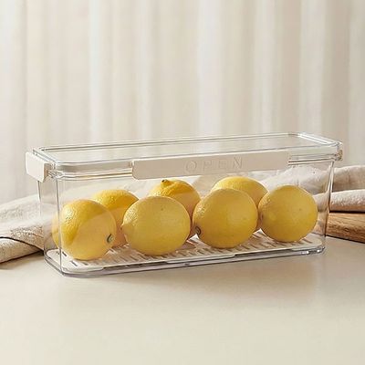 투명 물빠짐 채반 냉장고 야채 과일 신선보관 2500ml