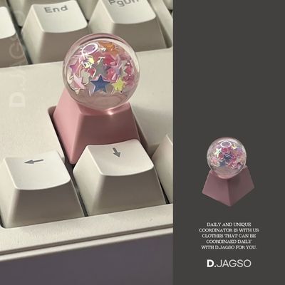 별 크리스탈 수정볼 액시스 기계식 키캡 싱글