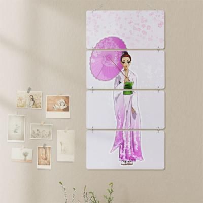 nm651-멀티아크릴액자_일본전통의상을입은여인(4단)