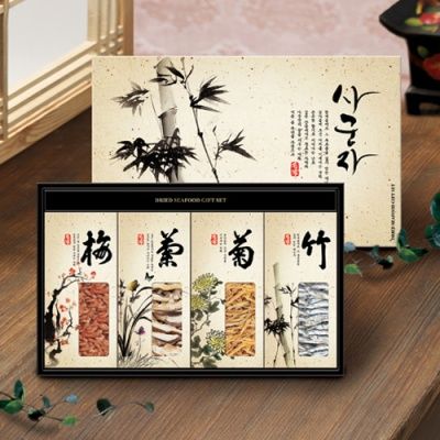 행복담은 사군자 멸치,새우,황태,표고버섯 세트