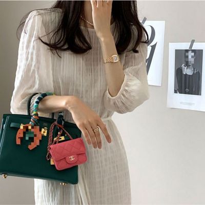 여성 데일리 코지 텍스처 리본 원피스 롱드레스