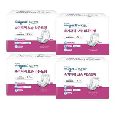 [성인기저귀]애니릴리프 속기저귀 라운드형(30P) 4팩