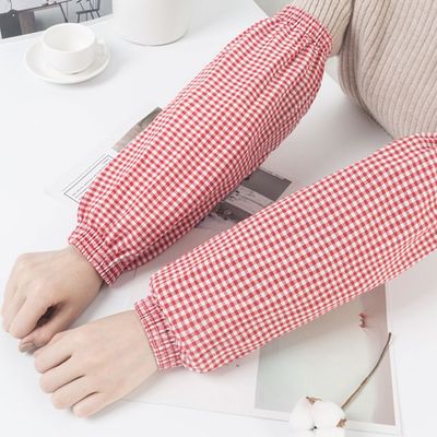 체크무늬 패브릭 미술 작업 원예 면 팔토시