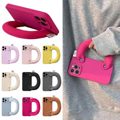 아이폰16 15 14 13 12 쿠션 손목 스트랩 실리콘케이스