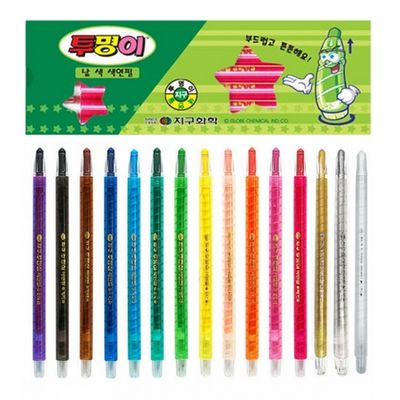 지구화학 샤프식색연필 투명이 적색