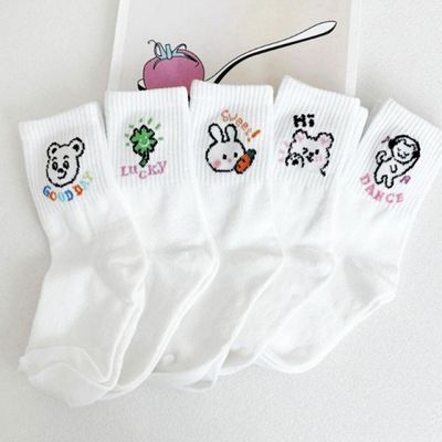 유아 아동 j하이루 5켤레 세트 스포츠 카바 양말