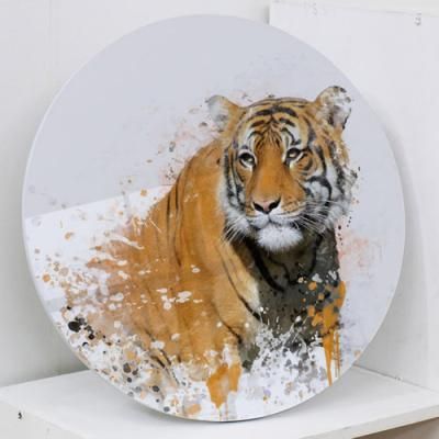 tm350-원형아크릴액자_순한백호와호랑이