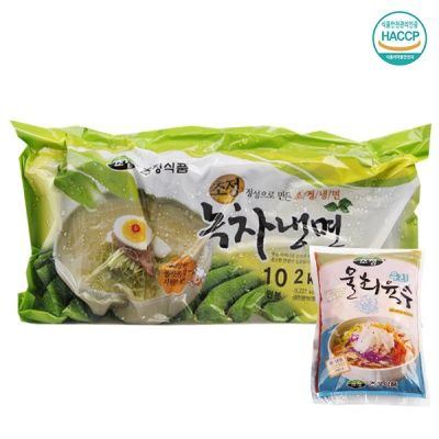 물회육수 녹차냉면/10인분 (녹차면2kg+물회육수10팩)
