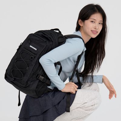 메쉬 스트링 백팩 블랙