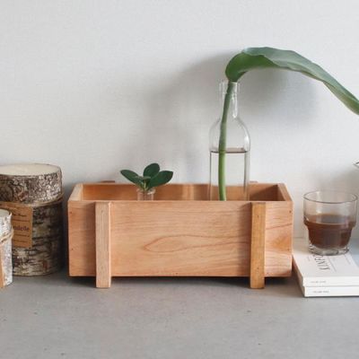 마호가니 우드 화분대 대1p