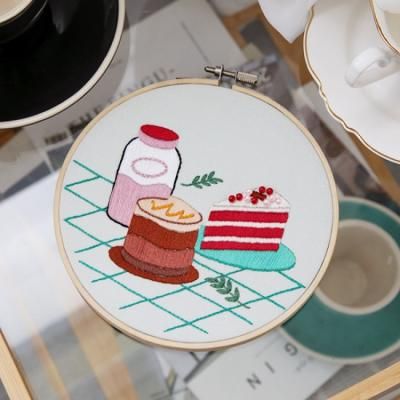 프랑스자수 DIY세트 오후의 카페