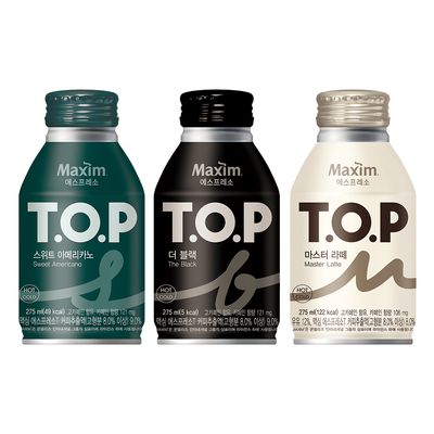 TOP  티오피 275ml 18캔 / 블랙 라떼 스위트
