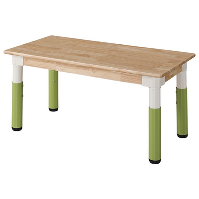 고무나무책상 높이조절식 H46-58cm 연두 사각