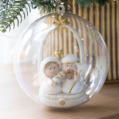 크리스마스 볼 장식 아기예수피규어 벌룬볼 12cm 트리