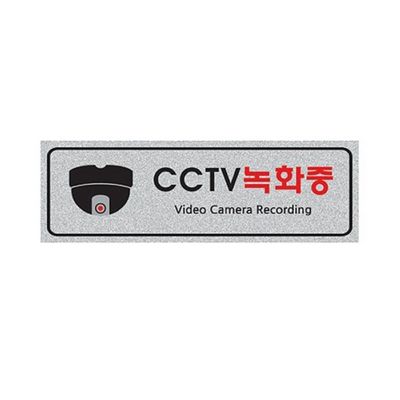 CCTV녹화중 5016펄사인 250X80X3mm 디자인문패