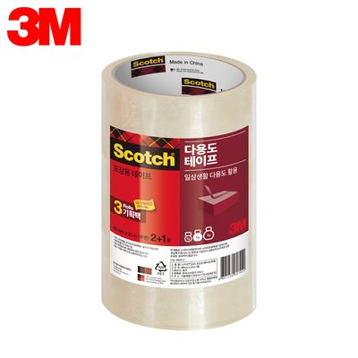 3M 스카치 투명 포장 박스테이프 3625 48mm X 25m 3롤