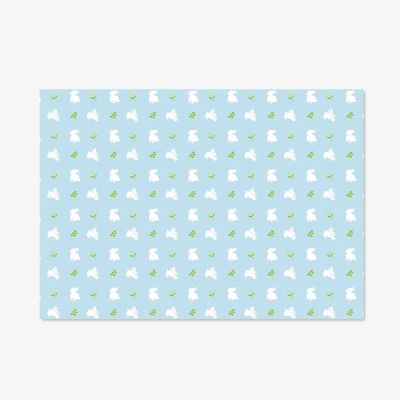 Petite rabbit in spring wrapping paper