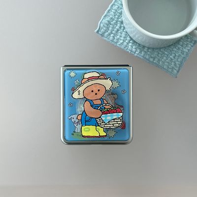 strawberry farm gummy Z플립 실버 에폭시 범퍼케이스