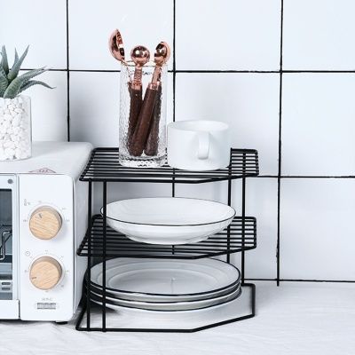 철제프레임 3단 심플 코너선반 모서리선반 (2oclor)