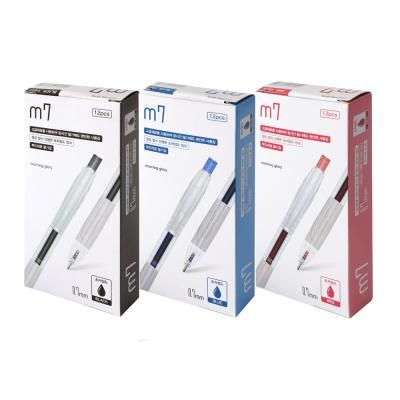 모닝글로리 M7 초저점도펜 0.7mm(흑.청.적) x12개