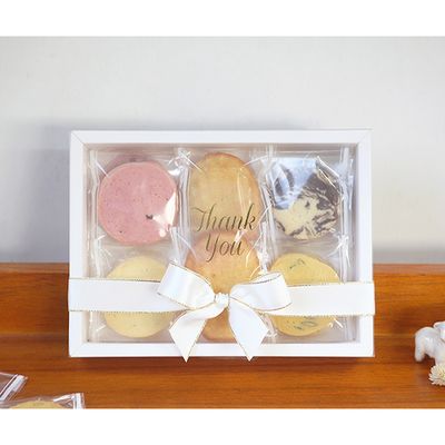 화이트 심플 베이킹 포장세트(박스+봉투+리본+스티커)