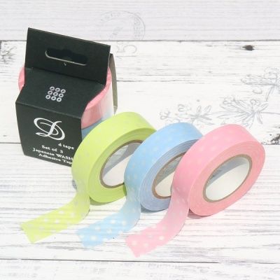 [Nakabayashi] 선물포장된 일본산 디자인 데코테이프-나카바야시 마스킹테이프 3개/팩 HF27-7