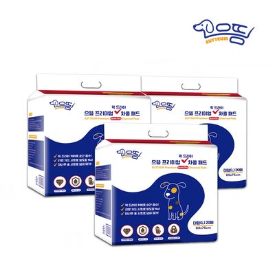 으뜸 프리미엄 퀵드라이 배변패드 대형(20매) 3팩