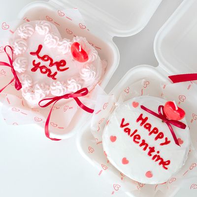 발렌타인데이(초콜릿 데이) 도시락 케이크만들기