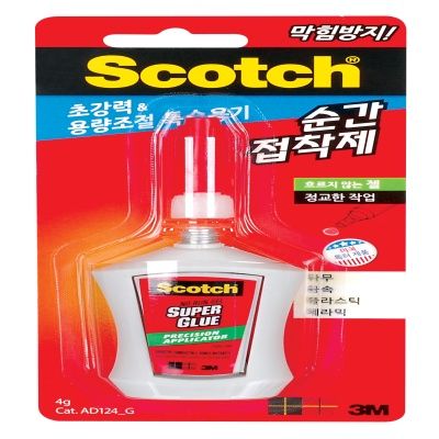 3M 스카치™ 순간 접착제 AD124-G(젤 4g)