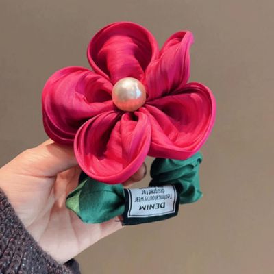 머리끈 곱창 헤어 밴드 슈슈 플라워 고급 휴양지(WFLIYAK)