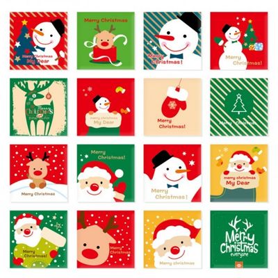 크리스마스 컬러 미니카드 16장세트