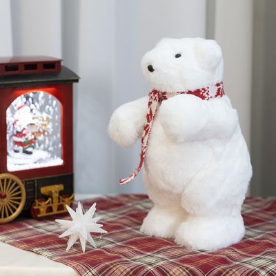 크리스마스 북극곰 인형 대형 장식 부드러운 15x28cm
