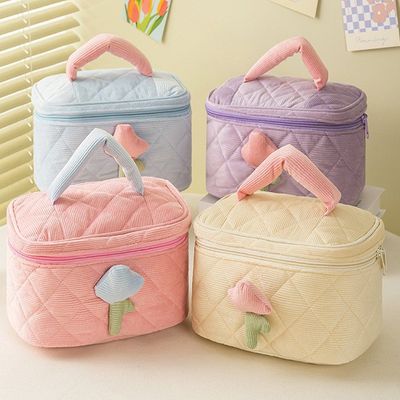 브러쉬 화장품 메이크업 패브릭 파우치 가방(WD74070)