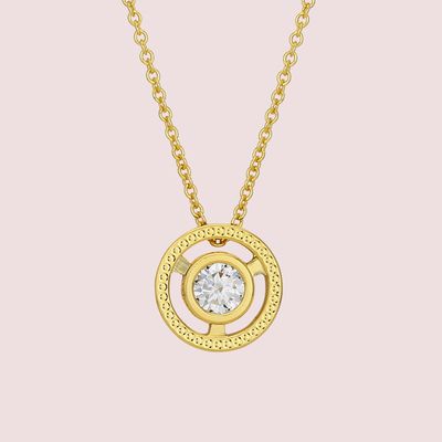 모이사나이트목걸이 다이야1캐럿 925 DS2502(원형)