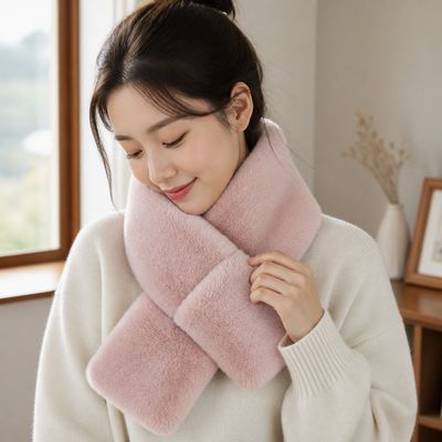 남녀공용 털목도리 겨울 머플러 가을 넥워머 롱 스카프 끼움식 방한용품(WFPFNPQ)